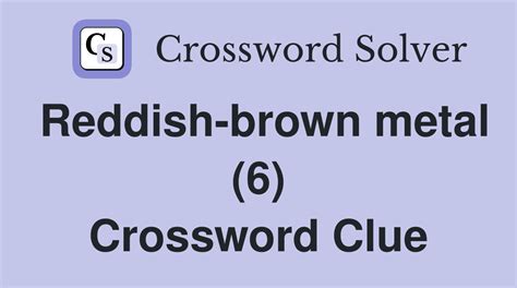 reddish brown crossword clue|reddish crossword clue dan word.